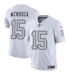Men's Las Vegas Raiders #15 Fernando Mendoza White 2026 Draft Color Rush Vapor Untouchable Limited Football Stitched Jersey