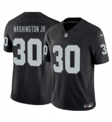 Men's Las Vegas Raiders #30 Mike Washington Jr. Black 2026 F.U.S.E. Vapor Untouchable Limited Football Stitched Jersey