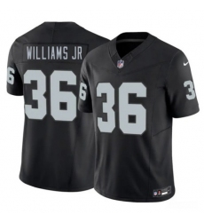 Men's Las Vegas Raiders #36 E.J. Williams Jr Black 2026 Draft F.U.S.E. Vapor Untouchable Limited Football Stitched Jersey