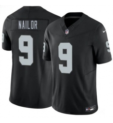Men's Las Vegas Raiders #9 Jalen Nailor Black 2026 F.U.S.E. Vapor Untouchable Limited Football Stitched Jersey