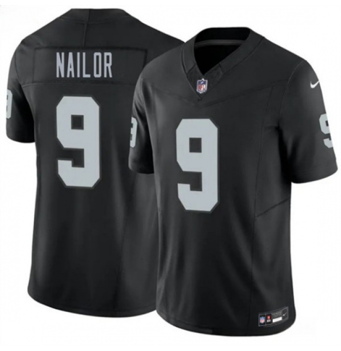 Men's Las Vegas Raiders #9 Jalen Nailor Black 2026 F.U.S.E. Vapor Untouchable Limited Football Stitched Jersey