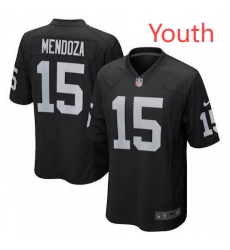 Youth Las Vegas Raiders #15 Fernando Mendoza Black Vapor Limited Stitched Jersey