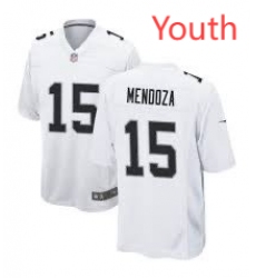 Youth Las Vegas Raiders #15 Fernando Mendoza White Vapor Limited Stitched Jersey