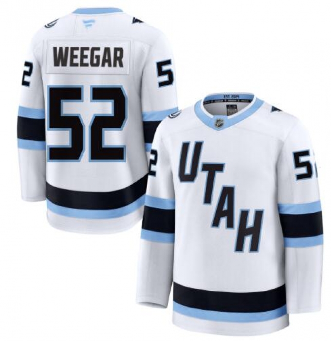 Men's Utah Mammoth #52 Mackenzie Weegar Fanatics White Away Premium Jersey