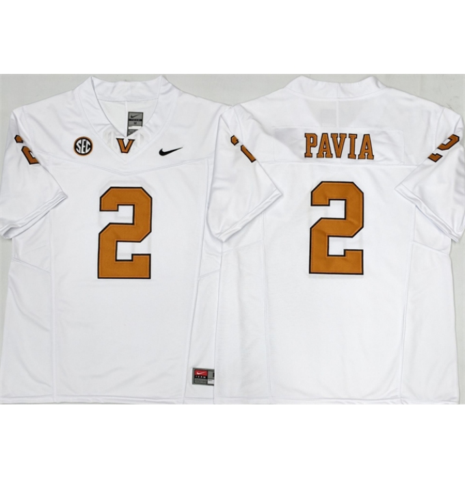 Men's Vanderbilt Commodores #2 Diego Pavia White 2025 F.U.S.E. Vapor Limited Stitched Football Jersey