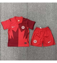 Youth Canada Blank 2026 Home Soccer Jersey Suit