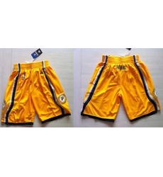 Men's Indiana Pacers Yellow NBA Shorts