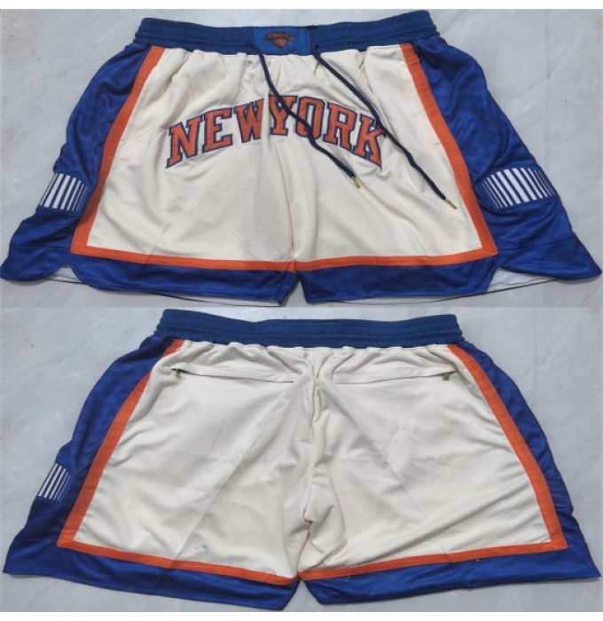 Men's New Yok Knicks Cream 2026 Shorts (Run Small)