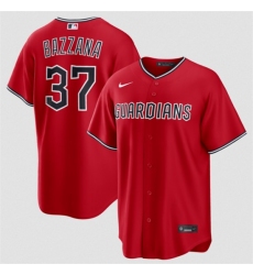 Men's Cleveland Guardians #37 Travis Bazzana Red Alternate Limited Stitched Baseball Jersey