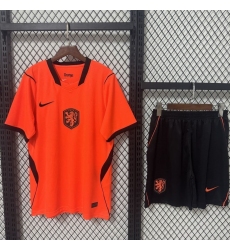 Men's Holland Blank 2026 Home Soccer Jersey Suit