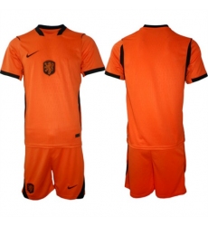 Men's Netherlands Custom Orange 2026 Away Soccer Jersey Suit