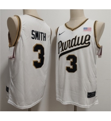 Men's Purdue Boilermakers #3 Braden Smith White 2026 Vapor Limited Stitched Football Jersey