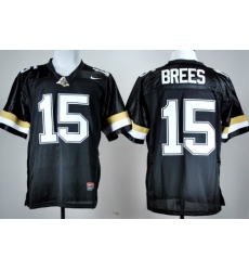 Men's Purdue Boilermakers #15 Drew Brees Black Jersey