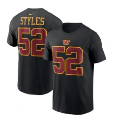 Men's Washington Commanders #52 Sonny Styles Nike Black Name & Number T-Shirt