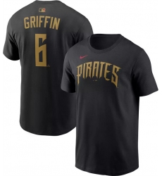 Men's Pittsburgh Pirates #6 Konnor Griffin Black 2026 City Connect T-Shirt