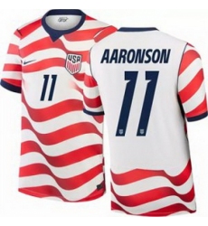 Men 11 Brenden Aaronson USMNT 2026 Home Stadium Replica Jersey 1