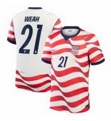 Men 21Timothy Weah USMNT 2026 Stadium Replica Jersey 2