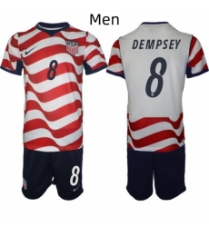 USA FIFA World Cup 2026 Soccer Red Home Jersey Clint Dempsey #8