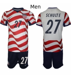USA FIFA World Cup 2026 Soccer Red Home Jersey Patrick Schulte #27