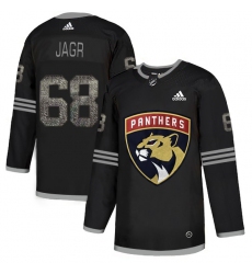 Men's Adidas Florida Panthers #68 Jaromir Jagr Black Authentic Classic Stitched NHL Jersey