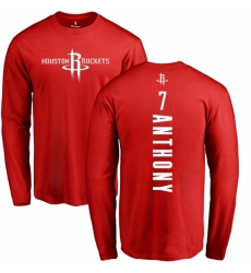 NBA Nike Houston Rockets #7 Carmelo Anthony Red Backer Long Sleeve T-Shirt