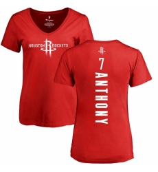 NBA Women's Nike Houston Rockets #7 Carmelo Anthony Red Backer T-Shirt