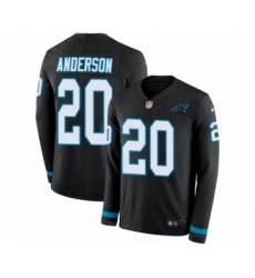 Youth Nike Carolina Panthers #20 C.J. Anderson Limited Black Therma Long Sleeve NFL Jersey