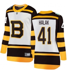 Women's Boston Bruins #41 Jaroslav Halak White 2019 Winter Classic Fanatics Branded Breakaway NHL Jersey