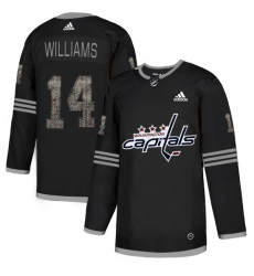 Men's Adidas Washington Capitals #14 Justin Williams Black  1 Authentic Classic Stitched NHL Jersey