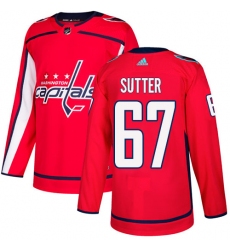 Youth Adidas Washington Capitals #67 Riley Sutter Authentic Red Home NHL Jersey