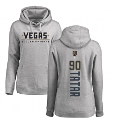 NHL Women's Adidas Vegas Golden Knights #90 Tomas Tatar Gray Backer Pullover Hoodie