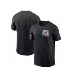 Men's Baltimore Ravens Black 2023 Crucial Catch Sideline Tri-Blend T-Shirt