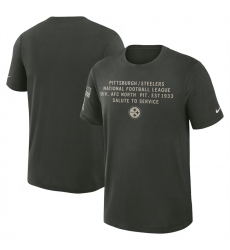 Men's Pittsburgh Steelers Dark Green 2025 Salute to Service Sideline Slub Dri-FIT T-Shirt
