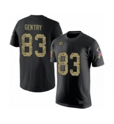 Pittsburgh Steelers #83 Zach Gentry Black Camo Salute to Service T-Shirt