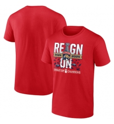 Men's Florida Panthers Red 2025 Back-To-Back Stanley Cup Champions Local T-Shirt