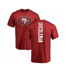 Football San Francisco 49ers #32 Tevin Coleman Red Backer T-Shirt