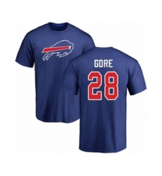 Football Buffalo Bills #28 Frank Gore Royal Blue Name & Number Logo T-Shirt