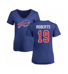 Football Women's Buffalo Bills #19 Andre Roberts Royal Blue Name & Number Logo T-Shirt