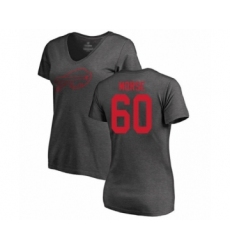 Football Women's Buffalo Bills #60 Mitch Morse Ash One Color T-Shirt