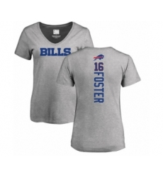 NFL Women's Nike Buffalo Bills #16 Robert Foster Ash Backer V-Neck T-Shirt