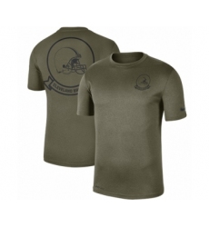 Football Men's Cleveland Browns Olive 2019 Salute to Service Sideline Seal Legend Performance T-Shirt
