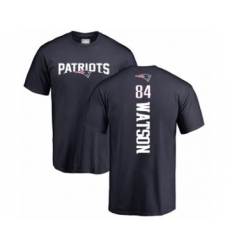 Football New England Patriots #84 Benjamin Watson Navy Blue Backer T-Shirt