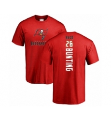 Football Tampa Bay Buccaneers #26 Sean Bunting Red Name & Number Logo Long Sleeve T-Shirt