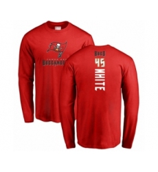 Football Tampa Bay Buccaneers #45 Devin White Red Backer Long Sleeve T-Shirt