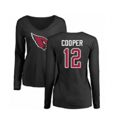 NFL Women's Nike Arizona Cardinals #12 Pharoh Cooper Black Name & Number Logo Long Sleeve T-Shirt
