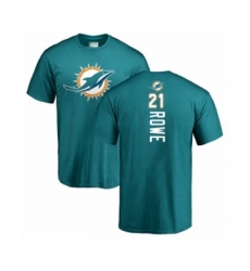 Football Miami Dolphins #21 Eric Rowe Aqua Green Backer T-Shirt