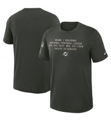 Men's Miami Dolphins Dark Green 2025 Salute to Service Sideline Slub Dri-FIT T-Shirt