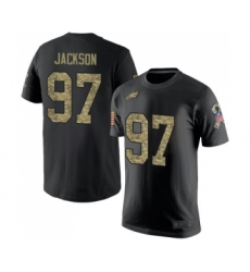 Philadelphia Eagles #97 Malik Jackson Black Camo Salute to Service T-Shirt
