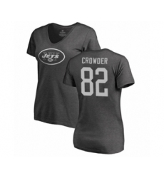 Football Women's New York Jets #82 Jamison Crowder Ash One Color T-Shirt