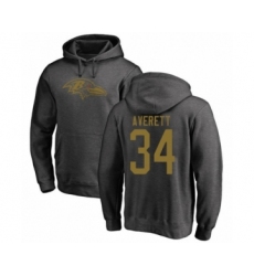 Football Baltimore Ravens #34 Anthony Averett Ash One Color Pullover Hoodie
